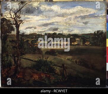 Avis de Highgate de Hampstead Heath. Musée : l'État A. Musée des beaux-arts Pouchkine, Moscou. Auteur : CONSTABLE, John. Banque D'Images