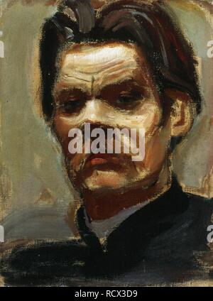 Portrait de l'auteur Maxime Gorki (1868-1939). Musée : Ateneum, Helsinki. Auteur : GALLEN-KALLELA AKSELI,. Banque D'Images