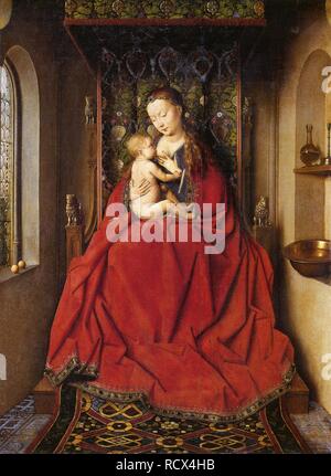 Le Lucca Madonna. Musée : Städtische Galerie im Städelschen Kunstinstitut, Frankfurt am Main. Auteur : VAN EYCK, JAN. Banque D'Images