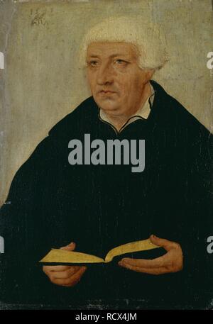 Portrait de Johannes Bugenhagen (1485-1558). Musée : Musée Herzog Anton Ulrich, Braunschweig. Auteur : Cranach, Lucas, l'Aîné. Banque D'Images