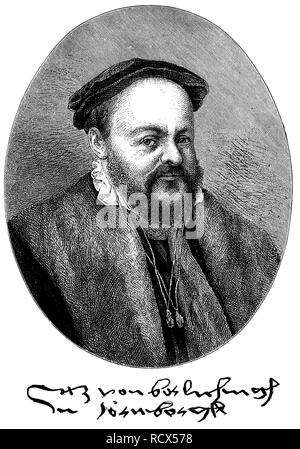 Gottfried 'Goetz von Berlichingen' zu Hornberg, gravure sur bois, gravure historique, 1882 Banque D'Images