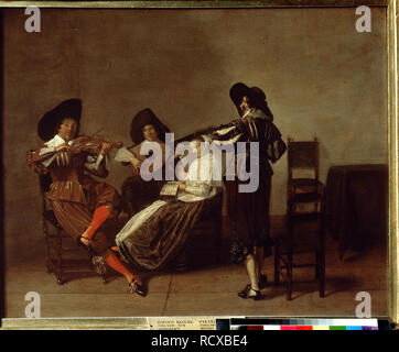 Soirée musicale. Musée : l'État A. Musée des beaux-arts Pouchkine, Moscou. Auteur : Maître de Haarlem. Banque D'Images