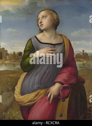 Sainte Catherine d'Alexandrie. Musée : National Gallery, Londres. Auteur : Raphael (Raffaello Sanzio da Urbino). Banque D'Images