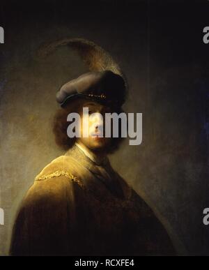 Autoportrait, âgée de 23 ans. Musée : musée Isabella Stewart Gardner, Boston. Auteur : Rembrandt van Rhijn. Banque D'Images