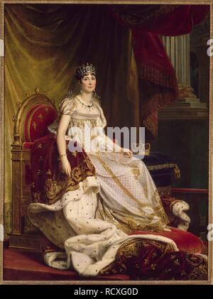 Joséphine de Beauharnais, la première épouse de Napoléon Bonaparte (1763-1814) en costume de couronnement. Musée : Musée National du Château de Fontainebleau. Auteur : Gerard, François. Banque D'Images