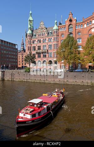 Voile, Speicherstadt, quartier d'entrepôts, Hambourg Banque D'Images