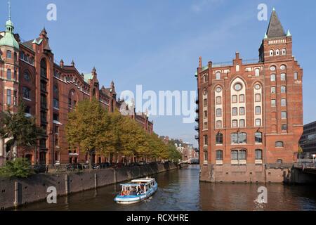 Speicherstadt, quartier d'entrepôts, Hambourg Banque D'Images