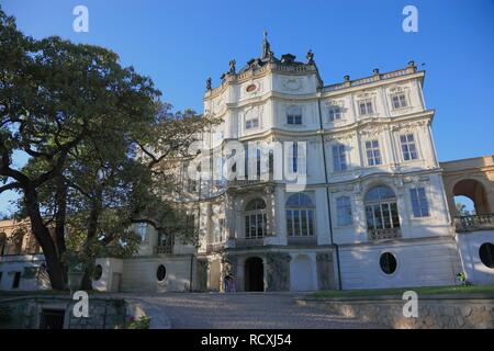 Le château de Ploskovice Ploskovice, Cheb Okres, Litomerice, le nord de la Bohême, la Bohême, République Tchèque, Europe Banque D'Images