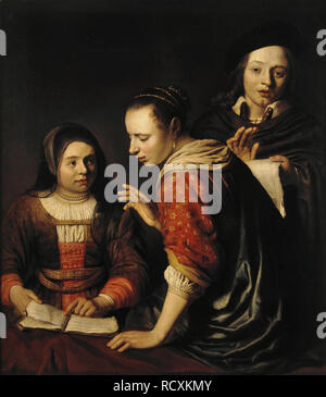 Les concerts. Musée : Etat de l'Ermitage, Saint-Pétersbourg. Auteur : ALDEWERELD, HERMAN VAN. Banque D'Images