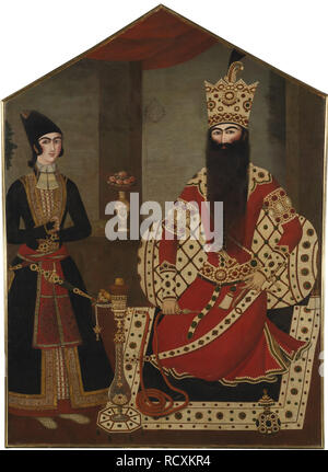 Portrait de Fath Ali Shah (1797-1834). Musée : collection privée. Auteur : Ali RHIM. Banque D'Images