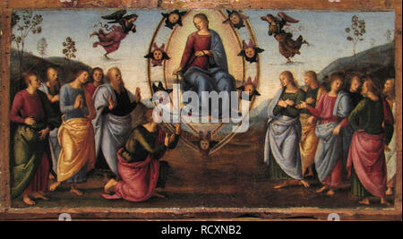 Panneau de la prédelle Fano retable. Musée : Pinacoteca Civica di Fano. Auteur : Raphael (Raffaello Sanzio da Urbino). Banque D'Images