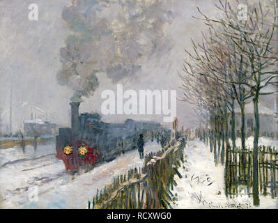 Train dans la neige (la locomotive). Musée : Musée Marmottan Monet, Paris. Auteur : MONET, CLAUDE. Banque D'Images