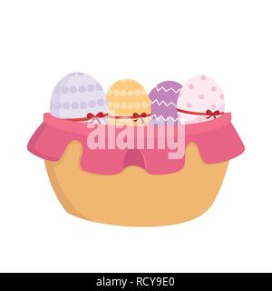 Easter icons set couleur sur fond blanc pour la conception graphique et web, simple signe vecteur moderne. Concept de l'Internet. Symbole à la mode pour la conception de site web site web application mobile ou bouton. Illustration de Vecteur