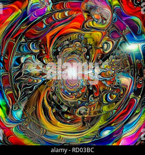 Vive la peinture abstraite. Vortex coloré Banque D'Images