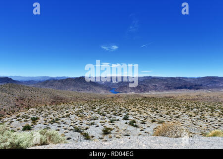 Pierce Ferry Road, paysages Meadview. Le Parc National du Grand Canyon, Arizona, USA Banque D'Images