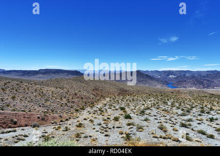 Pierce Ferry Road, paysages Meadview. Le Parc National du Grand Canyon, Arizona, USA Banque D'Images