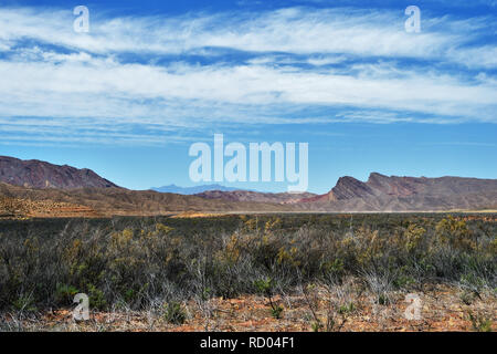 Pierce Ferry Road, paysages Meadview. Le Parc National du Grand Canyon, Arizona, USA Banque D'Images