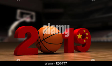 Chine 2019 Championnat Baskettball Word Banque D'Images