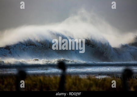 Vagues dans l'océan, Jersey Shore, New Jersey, United States Banque D'Images