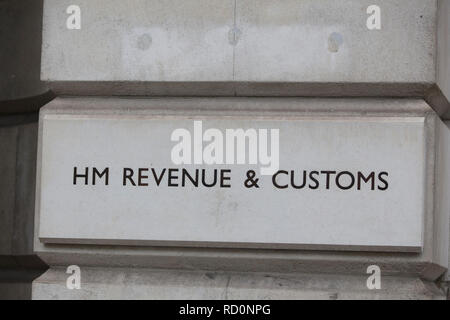 Londres, Royaume-Uni - 15 janvier 2019 : HM Revenue and Customs Building à Londres. Le ministère est responsable de la collecte des impôts au Royaume-Uni Banque D'Images