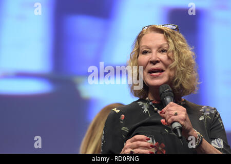 Bonn, Allemagne. 20 Oct 2017. Leslie Easterbrook (* 1949), actrice, nous parle de son expérience au cours d'une table à la peur Con, un fan d'horreur qui ont lieu dans la convention Maritim Hotel Bonn entre 22 Octobre, 2017. Banque D'Images