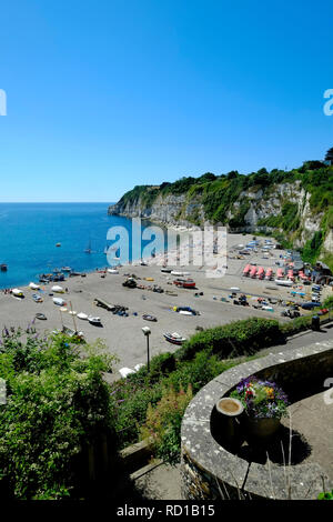 Vue sur la plage de Beer, Devon. ROYAUME-UNI Banque D'Images