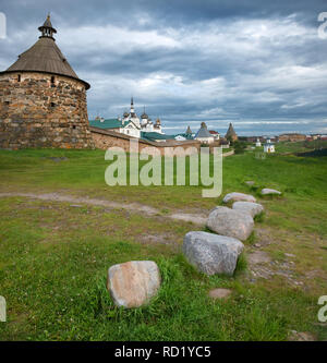 Korozhnaya Tour du monastère Solovetsky Spaso-preobrajensky Banque D'Images