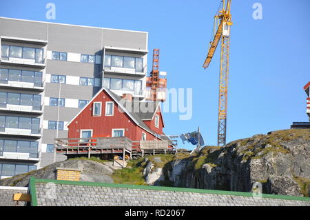 Nouvelles constructions dans la capitale groenlandaise Nuuk Banque D'Images