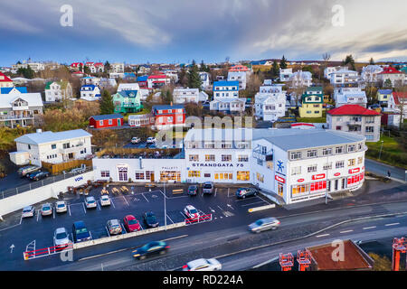 Hafnarfjordur-banlieue de Reykjavik, Islande Banque D'Images