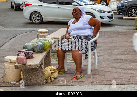 Place du marché de Philipsburg, Saint Martin (Saint Martins), Antilles néerlandaises Banque D'Images