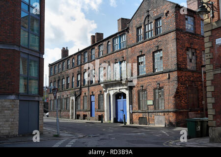 Wharncliffe Works, ancien bâtiment industriel abandonné près de Kelham Island, Sheffield, Angleterre bâtiment classé au Royaume-Uni Banque D'Images