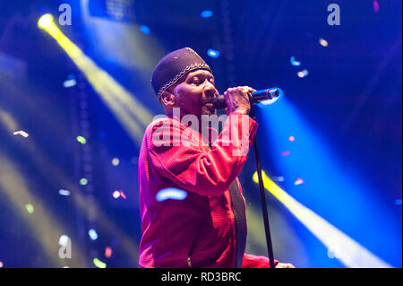 Jimmy Cliff sur la scène du festival 2018 théorie barbu Banque D'Images