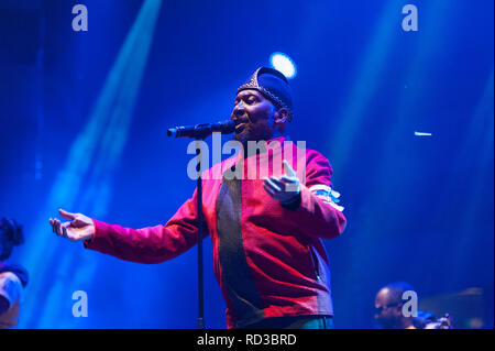 Jimmy Cliff sur la scène du festival 2018 théorie barbu Banque D'Images