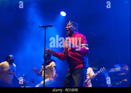 Jimmy Cliff sur la scène du festival 2018 théorie barbu Banque D'Images