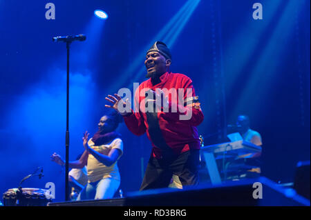 Jimmy Cliff sur la scène du festival 2018 théorie barbu Banque D'Images