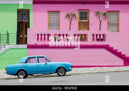 Quartier de Malay Bo-Kaap colorés (quartier) à Cape Town, Afrique du Sud Banque D'Images