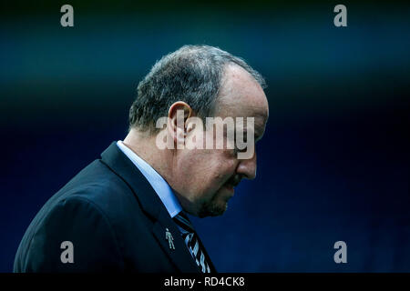 Newcastle United Manager Rafa Benitez au cours de la FA Cup troisième relecture ronde entre Blackburn Rovers et Newcastle United à Ewood Park, le 15 janvier 2019 à Blackburn, Angleterre. (Photo de Daniel Chesterton/phcimages.com) Banque D'Images