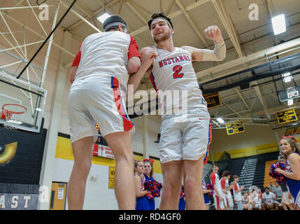 15 janvier 2019 : JJ Pearce High School Senior a appelé l'Timme # 2 a 32 college offre et a été l'un des 50 meilleurs joueurs de basket-ball de l'école de haut rang aux États-Unis a signé avec l'Université Gonzaga Bulldogs et va à compter de l'année scolaire 2019. Albert Pena/CSM Banque D'Images