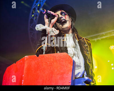 Glasgow, Ecosse, Royaume-Uni. 16 janvier, 2019. Groupe de metal allemand Avatar jouer à un lieu Glasgow paniers Le Garage, Crédit : Stuart Westwood/Alamy Live News Banque D'Images