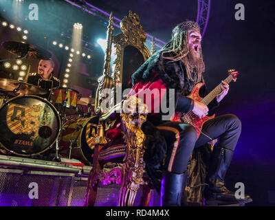 Glasgow, Ecosse, Royaume-Uni. 16 janvier, 2019. Groupe de metal allemand Avatar jouer à un lieu Glasgow paniers Le Garage, Crédit : Stuart Westwood/Alamy Live News Banque D'Images