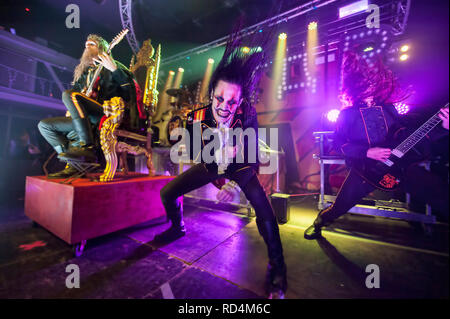 Glasgow, Ecosse, Royaume-Uni. 16 janvier, 2019. Groupe de metal allemand Avatar jouer à un lieu Glasgow paniers Le Garage, Crédit : Stuart Westwood/Alamy Live News Banque D'Images