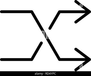 Icône de signe Shuffle Vector Illustration pour utilisation personnelle et commerciale... L'icône de la mode Look propre... Illustration de Vecteur