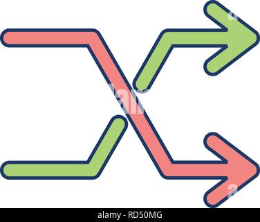 Icône de signe Shuffle Vector Illustration pour utilisation personnelle et commerciale... L'icône de la mode Look propre... Illustration de Vecteur