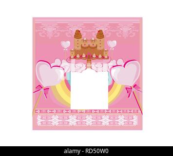 Château de bonbons - sweet card Illustration de Vecteur