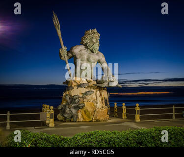 King Neptune Statue le long de la promenade de Virginia Beach, Virginia Banque D'Images