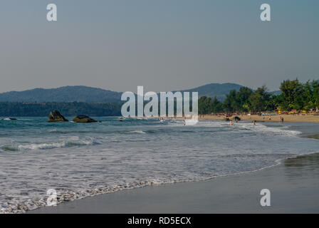 Tropical Beach at village d'Agonda, Goa state, Inde Banque D'Images