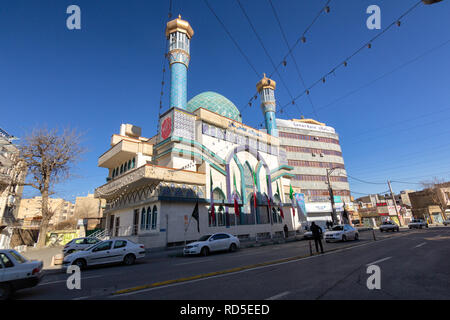 La mosquée Lotfalikhan Sardaran, dans la rue, à l'ouest de la province d'Azerbaïdjan, d'Orumieh, Iran Banque D'Images