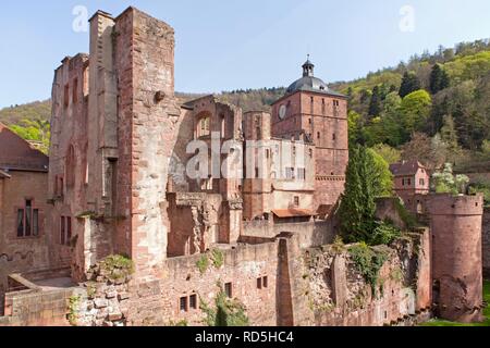 Heidelberger Schloss, le château de Heidelberg, Bade-Wurtemberg Banque D'Images