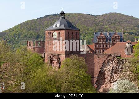 Heidelberger Schloss, le château de Heidelberg, Bade-Wurtemberg Banque D'Images