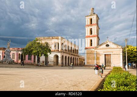 L'église de la Virgen del Buen Viaje, Remedios, Santa Clara, Cuba, l'Amérique centrale Banque D'Images